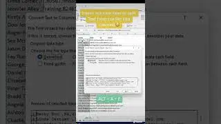 How to split text from CSV file to Columns. 