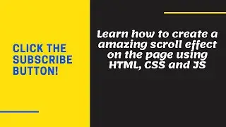 Scroll Effect || HTML , CSS and JS || Beat-It-Up CODE ||