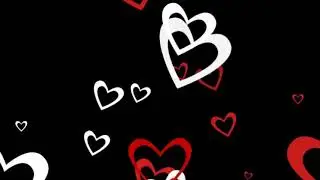 black screen heart effects full screen /no copyright