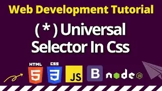 Universal selector in CSS in Hindi | Selectors In CSS | CSS Tutorial