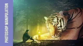 Photoshop CS6 Tutorials for Beginners | Photoshop Manipulation Tutorial | Girl and Tiger