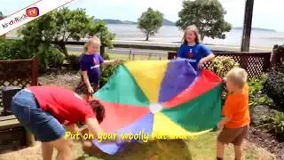 Toddler exercise video: Parachute song (Windy Day)