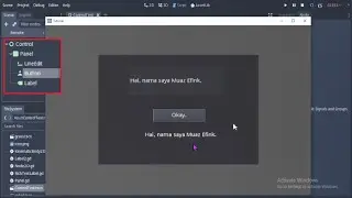 Godot v3.1.1 [11/30](2D GAMES) How to play with PANEL (Button, LineEdit, Label)