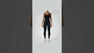 Women's 1/3pcs Ribbed Seamless One Piece Jumpsuit. (Link in the description)