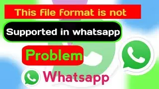 This file format is not supported in whatsapp problem | whatsapp file not supported problem solution