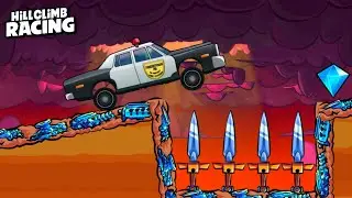 Hill Climb Racing: POLICE CAR on MEGA HIGHWAY 13664m