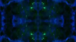 206  4K Dark Blue Waves Green Sparkle Motion Background 2
