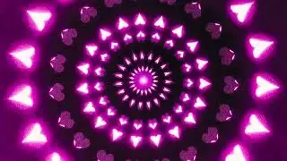 Pink glowing hearts background loop 4k 💗 Pink aesthetic live wallpaper ✨ Psychedelic TV screensaver