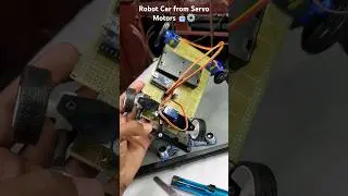 Arduino Robot Car Using Servo Motors | Arduino Servo Motor Car Robot | 360 Servo Motor 