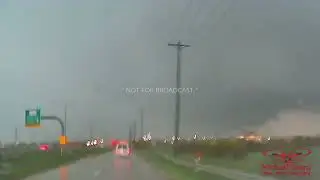 03-14-2024 Frisco, TX  - Tornado warned storm crawls across collin County, golf ball hail