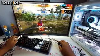 FREE FIRE NA VISÃO DE UM PC PARECENDO HACK (POV) Handcam 🤩
