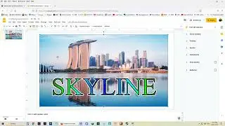 Google Slides HOW TO - GLOW behind OUTLINE behind WORD ART gradient text