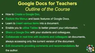 Google Docs for Teachers Promo