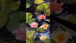 Let's Paint Reflecting Water on a Lily Pond