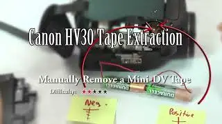 Emergency MANUAL REMOVAL of a Mini DV Tape From a Dead Camcorder HV30