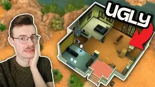 transforming an UGLY EA starter home in The Sims 4