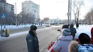 Эстафета Олимпийского огня в Перми 4 января 2014 г.