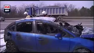 Загорелся автомобиль при странных обстоятельствах Симферополь