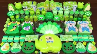 GREEN Slime! Mixing Random Things into GLOSSY Slime ! Satisfying Slime Videos 