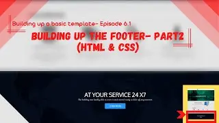 Template with HTML and CSS| Building the footer-Second Chapter |HTML and CSS| Responsive Web Design