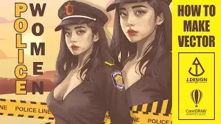 HOW TO MAKE POLICE WOMEN (GIRL) VECTOR ART USING COREL DRAW