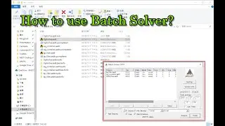How to use Batch Solver