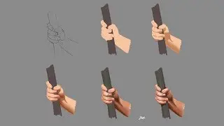 Procreate drawing for beginners step by step: How to draw Hand tutorial with iPad Pro