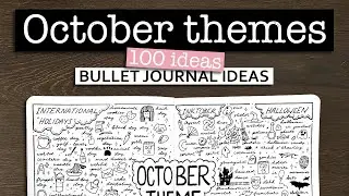 October Bullet Journal Theme Ideas 💜 +100 bullet journal ideas