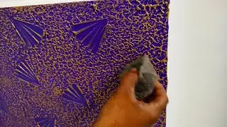 3 type of wall texture idea with paint and oil tube