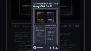 Animated Electric Card ☠️😱 