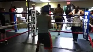 Daniel beats up kid in boxing ring
