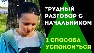 ТЯЖЕЛЫЙ РАЗГОВОР с начальником. Как успокоиться?