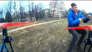 Hunting people quadrocopters. CRASH.