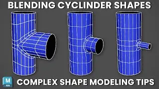 Cylindrical Object Blending: Mastering 3D Blending | Step-by-Step Tutorial | Center Pivot