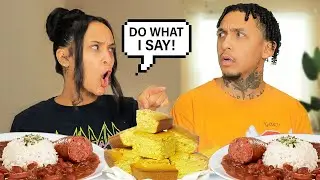 BOSSING MY HUSBAND AROUND THE ENTIRE VIDEO PRANK MUKBANG