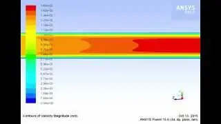 Laminar  flow in a 3D pipe simulation Ansys Fluent