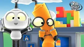 Who Can Build the BEST Tower at Building Block Planet! | Rob The Robot | Preschool Learning