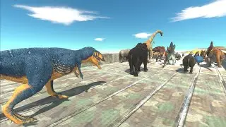 Escape from Paleo Carcharodontosaurus - Animal Revolt Battle Simulator