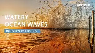 Splashing Crashing Waves - 10 Hours Sleep Sound - Black Screen