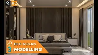 3Ds Max Bedroom Modelling Tutorial |  3Ds Max + Vray Bedroom Modelling and Texturing Tutorial | #2