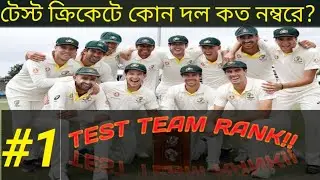 ICC TEST TEAM RANK!! কোন দল কত নম্বরে??  জানুন এই ভিডিওতে।। by #cricketian
