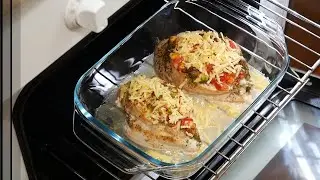 КУРИНЫЕ КАРМАШКИ. СОЧНОЕ ФИЛЕ С ОВОЩАМИ. ПРОСТО И ОЧЕНЬ ВКУСНО.