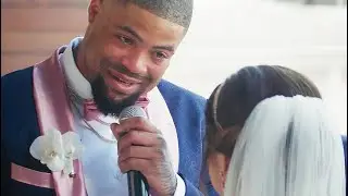 NFL GROOM SHOWS EMOTIONAL SIDE DURING WEDDING VOWS TO HIS BRIDE!!