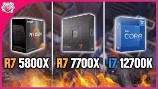 R7 5800X vs R7 7700X vs i7 12700K | Real Benchmark | Test in 11 Games | 1080p