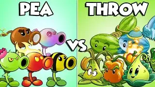 Team PEA vs THROW Plants Power-Up! in Plants Vs Zombies 2