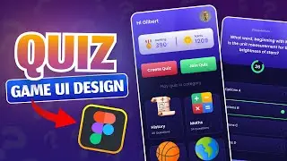 Build Quiz Game App UI with Figma | Trivia |Figma Speed Art | @pixel.bucket