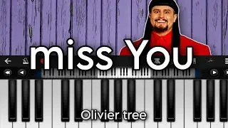 Miss You - Oliver Tree (piano tutorial) / regTune