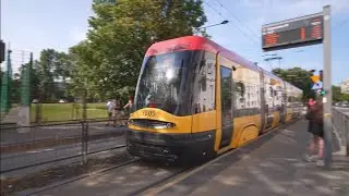 Poland, Warsaw, tram 3 ride from Wiatraczna to Inzynierska