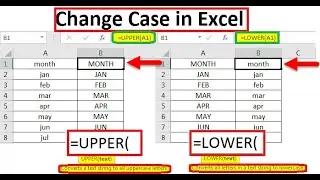 how to change first letter in excel || how to change lower  letter.