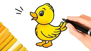 How to draw a duck? كيفية رسم بطة؟ Cómo dibujar un pato?
